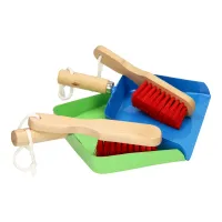 Kinder stoffer en blik groen en blauw
